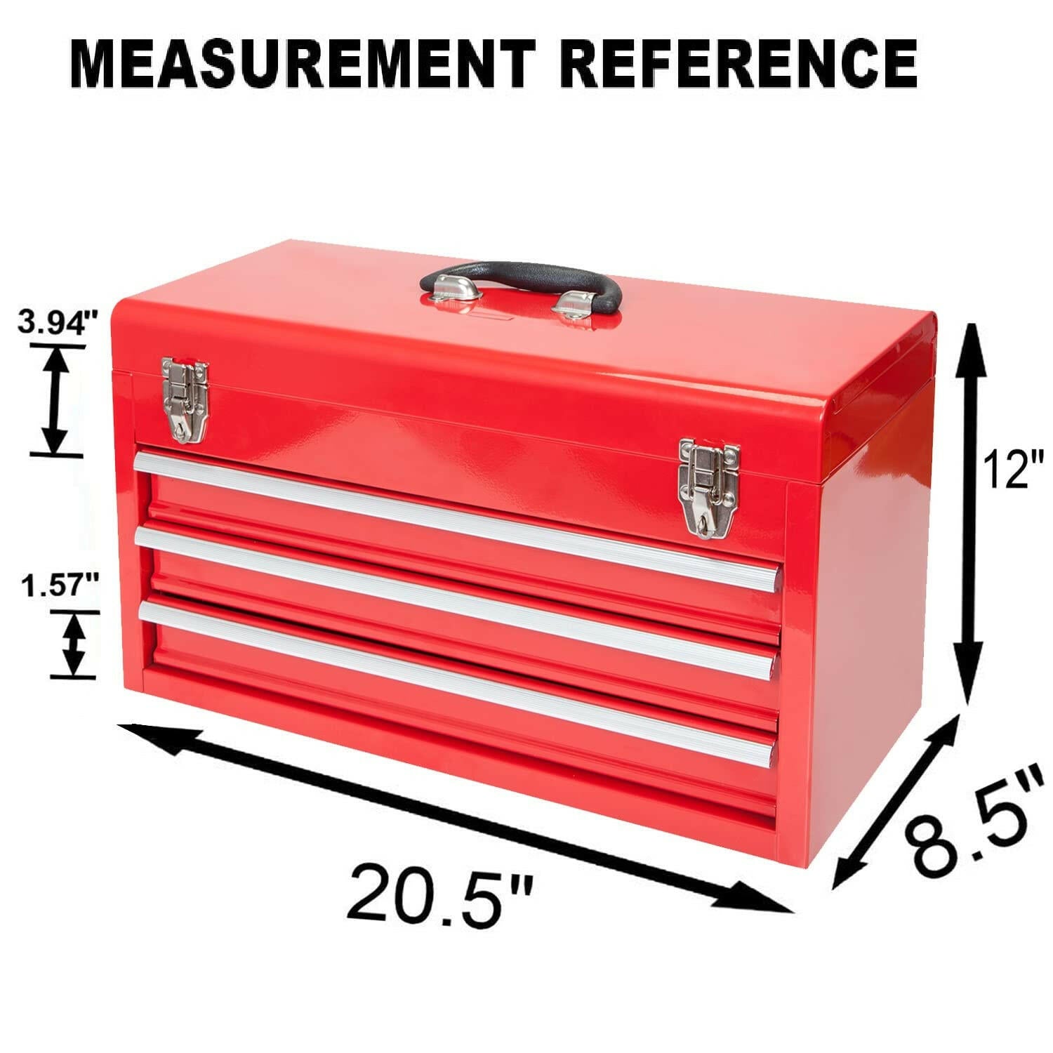 BIG RED 20 Inch 3 Drawer Metal Tool Box – Torin Jacks