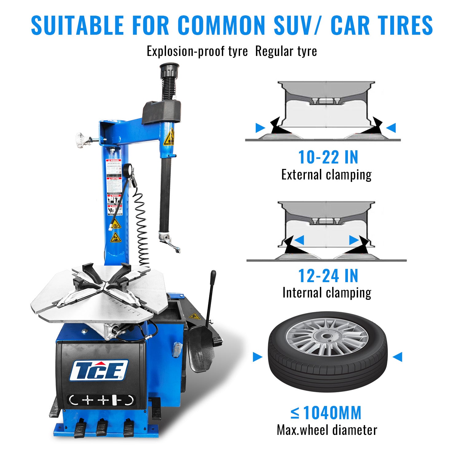 TCE 2.0 HP Tire Changer Tire Repair Machine-5 pedals