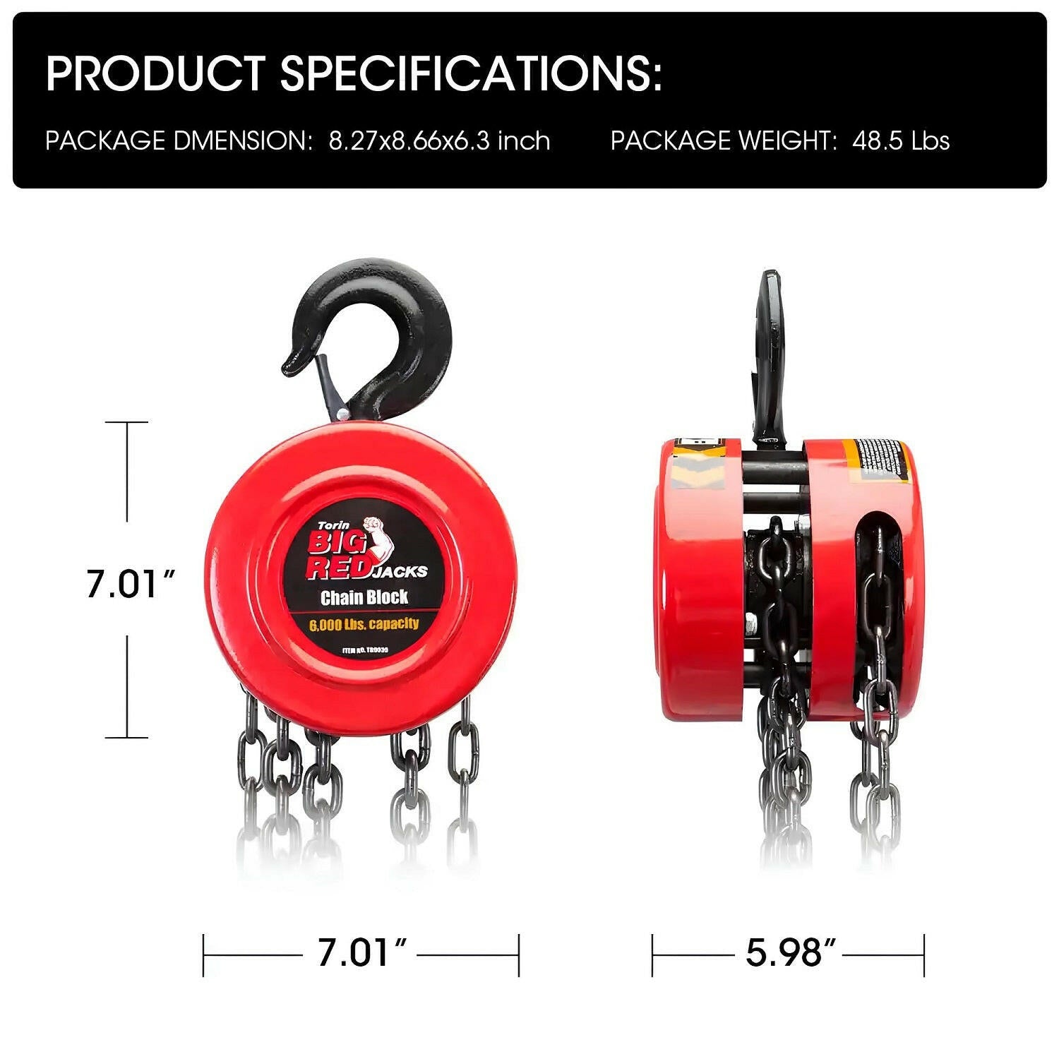 torin-3-ton-manual-chain-hoist