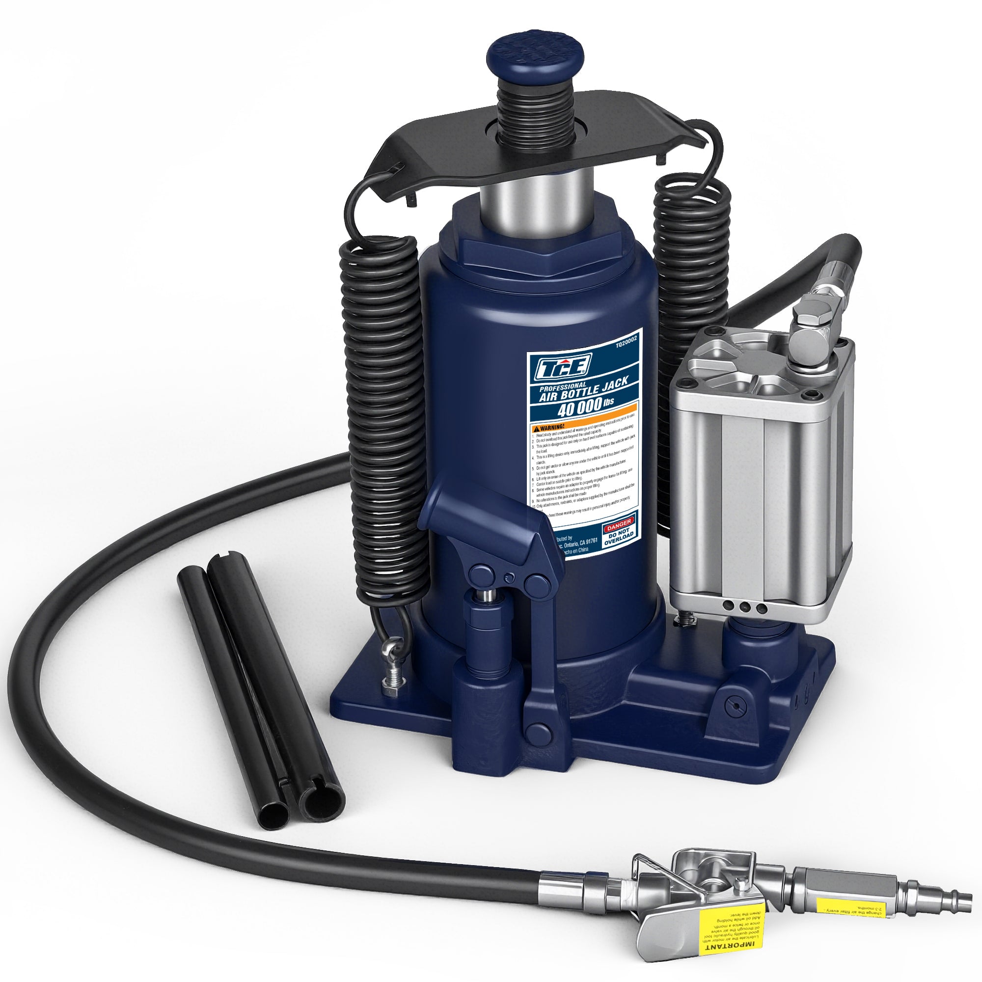 TCE 20 Ton Air/Manual Hydraulic Bottle Jack