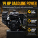 HPDMC Gas Powered Air Compressor 3‑in‑1 Two‑Stage Air Compressor/Generator/Welder Combo – 14 HP CH440 Engine