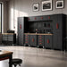 TCE Cabinet Set TCE Garage Storage Cabinets System, 12Pcs Workshop Cabinet Set in Black