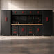 TCE Cabinet Set TCE Garage Storage Cabinets System, 12Pcs Workshop Cabinet Set in Black