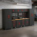 TCE Cabinet Set TCE Garage Storage Cabinets System, 12Pcs Workshop Cabinet Set in Black