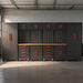 TCE Cabinet Set TCE Garage Storage Cabinets System, 12Pcs Workshop Cabinet Set in Black
