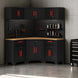 TCE Cabinet Set TCE Garage Storage Cabinets System, 10-Pcs Corner Cabinet Set in Black