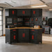 TCE Cabinet Set TCE Garage Storage Cabinets System, 10-Pcs Corner Cabinet Set in Black