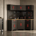 TCE Cabinet Set TCE Garage Storage Cabinets System, 10-Pcs Corner Cabinet Set in Black
