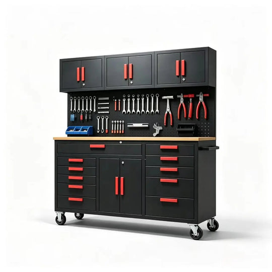 TCE Cabinet Set TCE Heavy-Duty Rolling Tool Chest Cabinet Mobile Tool Cabinet on Wheels