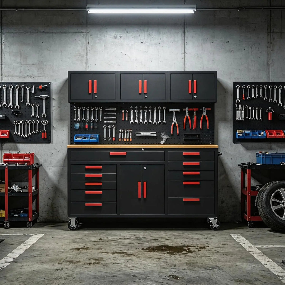 TCE Cabinet Set TCE Heavy-Duty Rolling Tool Chest Cabinet Mobile Tool Cabinet on Wheels