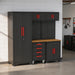 TCE Cabinet Set TCE Garage Storage Cabinets System, 6-Pcs Workshop Cabinet Set in Black