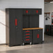 TCE Cabinet Set TCE Garage Storage Cabinets System, 6-Pcs Workshop Cabinet Set in Black