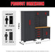 TCE Cabinet Set TCE Garage Storage Cabinets System, 6-Pcs Workshop Cabinet Set in Black