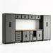 TCE Cabinet Set Garage Cabinets Storage System, 12-Pcs Steel Garage Cabinets with Drawers, Rolling Chest, Trash Can Cabinet and Lockable Storage, Perfect for Organizing Garage and Tools, 2-Year Warranty