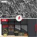 TCE Cabinet Set TCE Garage Storage Cabinets System, 16-Pcs Workshop Cabinet Set in Black, Included Steel Cabinets Drawers Rolling Chest and Pegboard,Locked Garage Storage Cabinet, 2-Year Warranty