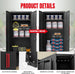 TCE Cabinet Set TCE Garage Storage Cabinets System, 16-Pcs Workshop Cabinet Set in Black, Included Steel Cabinets Drawers Rolling Chest and Pegboard,Locked Garage Storage Cabinet, 2-Year Warranty