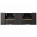 TCE Cabinet Set TCE Garage Storage Cabinets System, 16-Pcs Workshop Cabinet Set in Black, Included Steel Cabinets Drawers Rolling Chest and Pegboard,Locked Garage Storage Cabinet, 2-Year Warranty