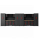 TCE Cabinet Set TCE Garage Storage Cabinets System, 16-Pcs Workshop Cabinet Set in Black, Included Steel Cabinets Drawers Rolling Chest and Pegboard,Locked Garage Storage Cabinet, 2-Year Warranty