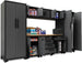 TCE Cabinet Set TCE Garage Cabinets Storage System, 9 Piece Included Steel Drawers Rolling Chest,Locked Storage Cabinet, Perfect for Organizing Garage and Tools, 129.92", 2-Year Warranty