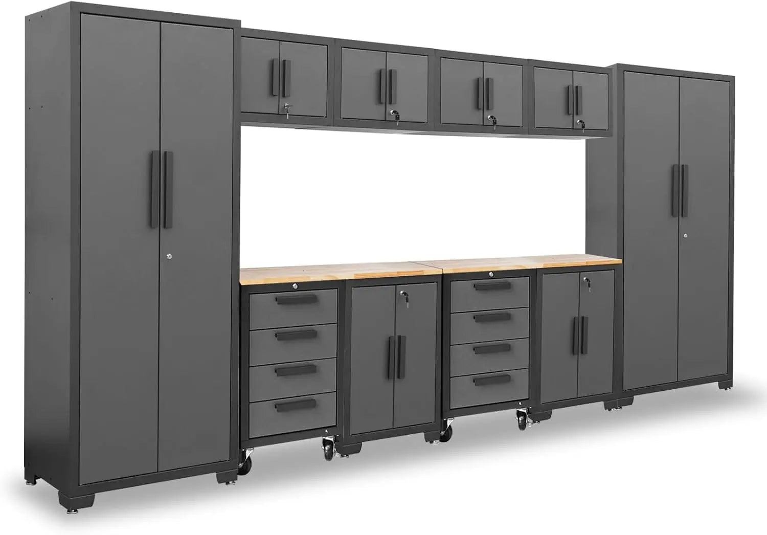 TCE Garage Cabinet Set | 12-Piece Steel Storage System