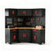 TCE Cabinet Set Free Terminal Shipping TCE Garage Storage Cabinets System, 10-Pcs Corner Cabinet Set in Black