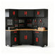 TCE Cabinet Set Free Terminal Shipping TCE Garage Storage Cabinets System, 10-Pcs Corner Cabinet Set in Black