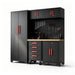TCE Cabinet Set Free Terminal Shipping TCE Garage Storage Cabinets System, 6-Pcs Workshop Cabinet Set in Black