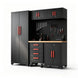 TCE Cabinet Set Free Terminal Shipping TCE Garage Storage Cabinets System, 6-Pcs Workshop Cabinet Set in Black