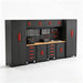 TCE Cabinet Set Free Terminal Shipping TCE Garage Storage Cabinets System, 12Pcs Workshop Cabinet Set in Black