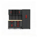 TCE Cabinet Set TCE Garage Storage Cabinets System, 6-Pcs Workshop Cabinet Set in Black