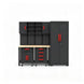 TCE Cabinet Set TCE Garage Storage Cabinets System, 6-Pcs Workshop Cabinet Set in Black