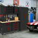 TCE Cabinet Set TCE Garage Storage Cabinets System, 6-Pcs Workshop Cabinet Set in Black