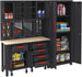TCE Cabinet Set TCE Garage Storage Cabinets System, 6-Pcs Workshop Cabinet Set in Black