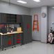 TCE Cabinet Set TCE Garage Storage Cabinets System, 6-Pcs Workshop Cabinet Set in Black