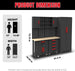 TCE Cabinet Set TCE Garage Storage Cabinets System, 6-Pcs Workshop Cabinet Set in Black