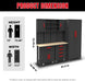 TCE Cabinet Set TCE Garage Storage Cabinets System, 6-Pcs Workshop Cabinet Set in Black