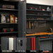 TCE Cabinet Set TCE Garage Storage Cabinets, Locked 8-Pcs Workshop Cabinet Set Included Adjustable Steel Cabinets, Drawers, Rolling Chest and Pegboard, for Home, Office, Warehouse Organisation