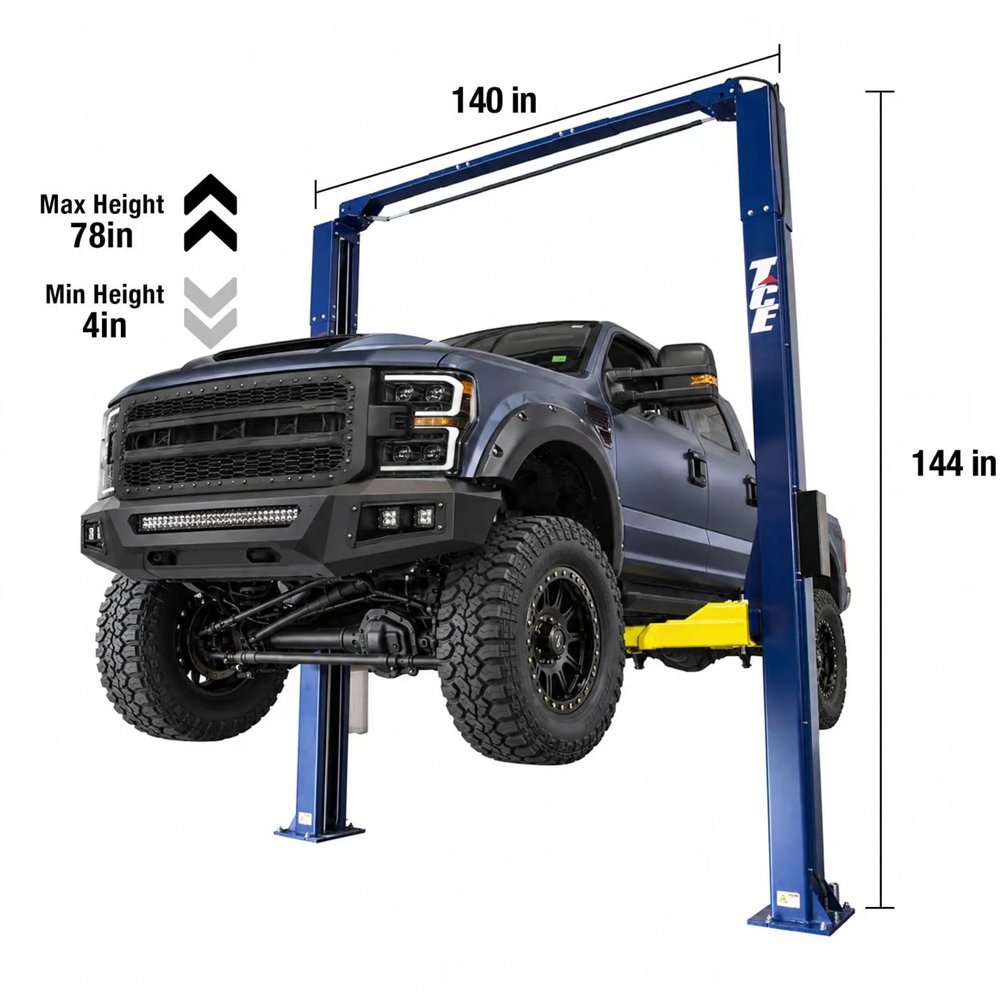 TCE Car Lift TCE ALI Certified 10,000 lb 2-Post Overhead Single Release Direct Drive Car Lift, 3-Year Warranty, QJY245DX