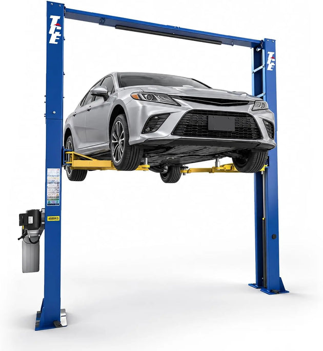 TCE Car Lift TCE 2-Post Car Lift 220V 10,000 LBs Capacity Overhead, Auto Truck Hoist Equipment with Adapters, 2-Year Warranty, TRJR-245LD