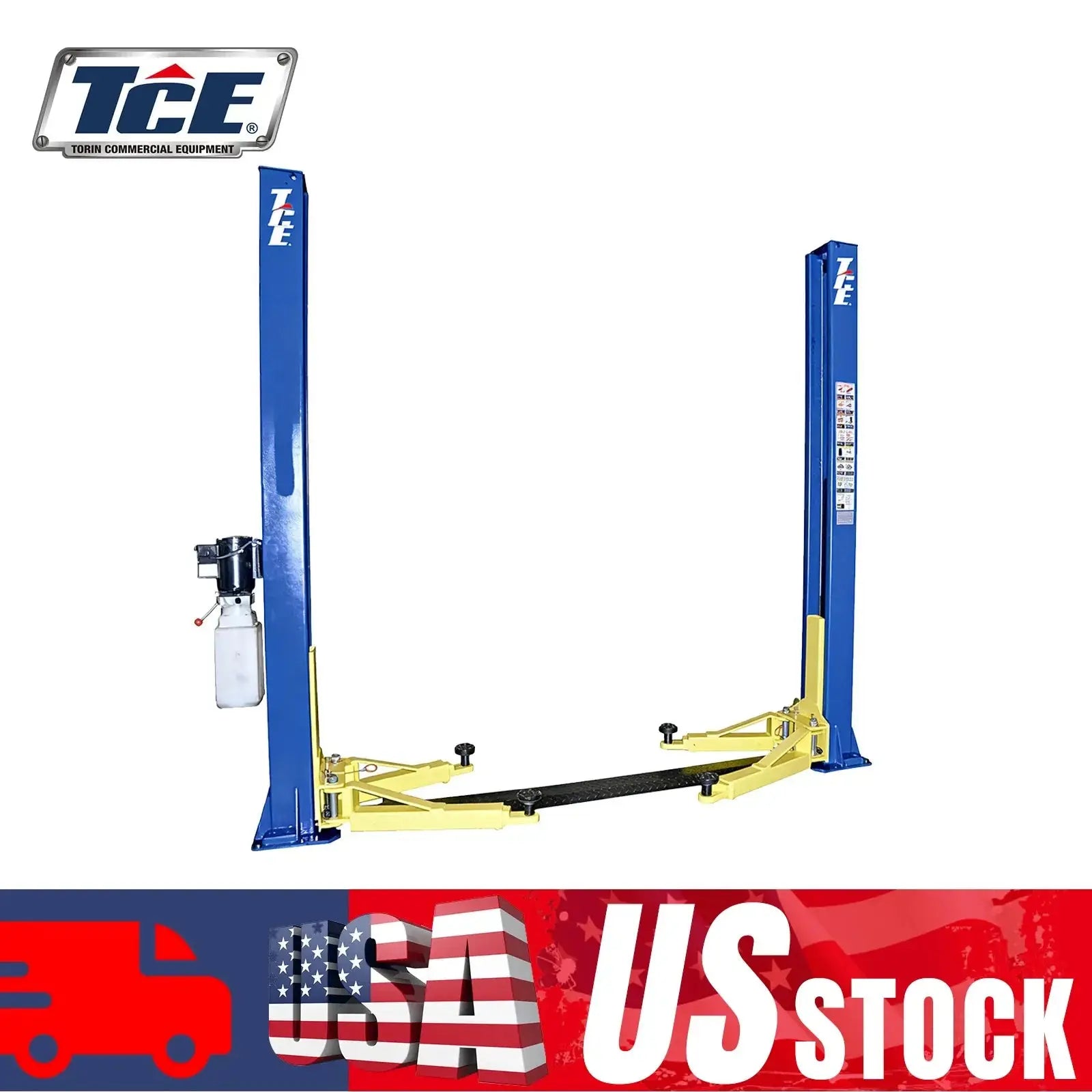 TCE Car Lift (PICK-UP)TCE Car Lift 2 Post 220V 10000LB Capacity, Auto Truck Hoist Equipment with adapters