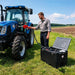 TCE Disesl Transfer Tank TCE 48 Gallon Capacity Portable Fuel Transfer Tank, Disesl Fuel Tank with 10.6 Gpm Flow Rate and 12V Transfer Tank Pump, 13.1ft Hose, for Easy Fuel Transportation Black and Grey