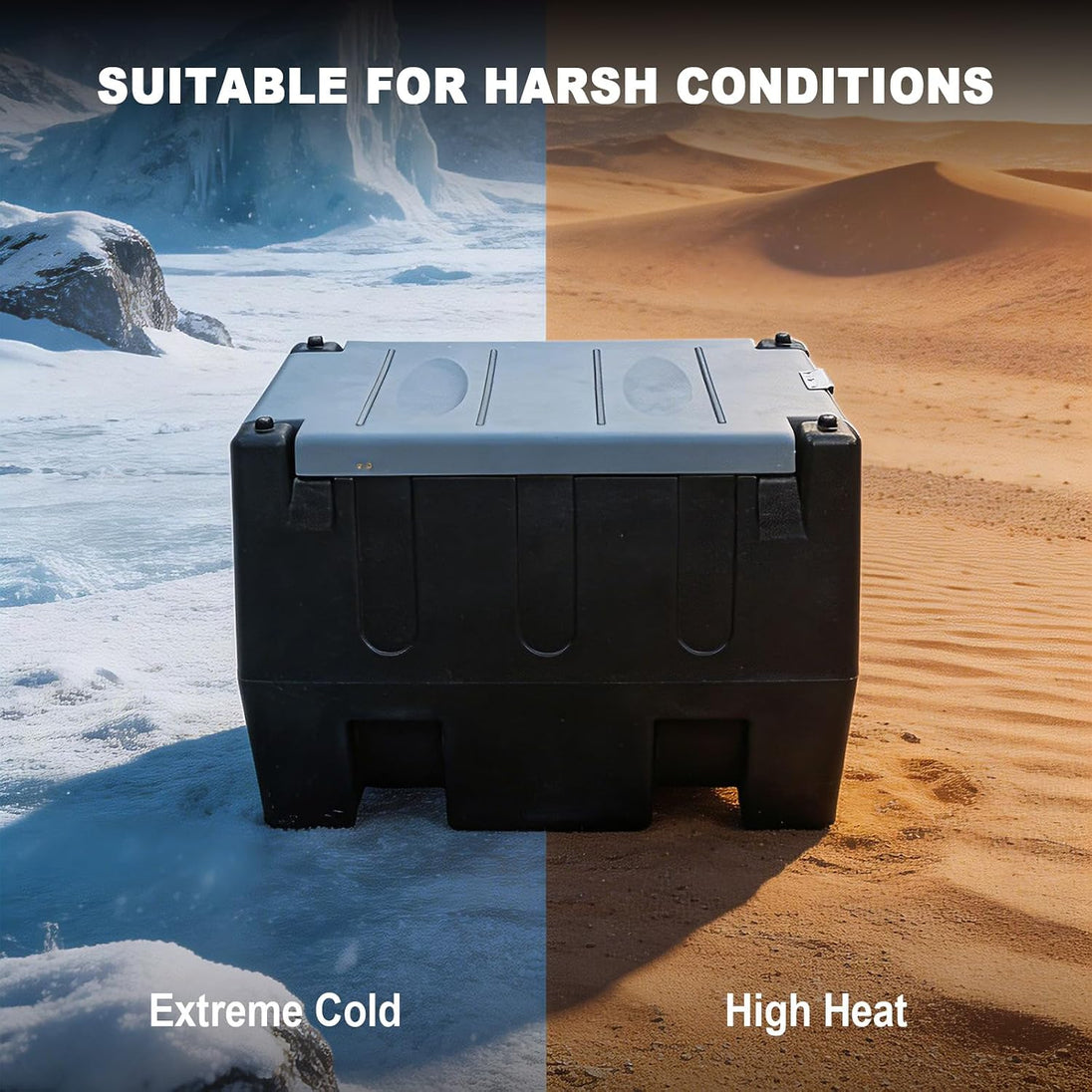 TCE Disesl Transfer Tank TCE 58 Gallon Capacity Portable Disesl Transfer Tank, Disesl Can with 10.6 Gpm Flow Rate and 12V Transfer Tank Pump, 13.1ft Hose, for Easy Disesl Transportation Black and Grey