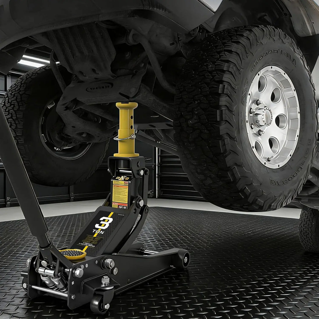 TCE Floor Jack TCE Foldable Floor Jack 3 Ton Low and High Profile Professional Service Jack with Dual Piston Quick Lift Pump, Home and Workshop Car Maintenance for Various Vehicles