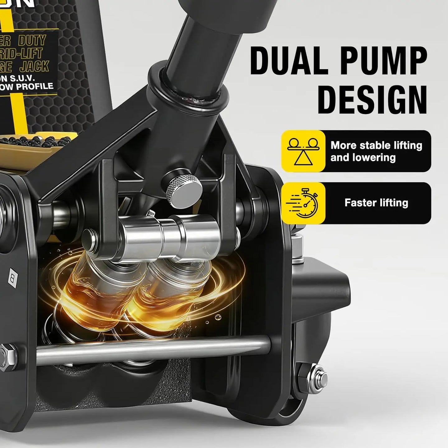 TCE Floor Jack TCE Foldable Floor Jack 3 Ton Low and High Profile Professional Service Jack with Dual Piston Quick Lift Pump, Home and Workshop Car Maintenance for Various Vehicles