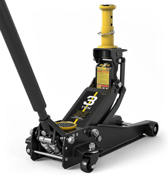TCE Floor Jack TCE Foldable Floor Jack 3 Ton Low and High Profile Professional Service Jack with Dual Piston Quick Lift Pump, Home and Workshop Car Maintenance for Various Vehicles