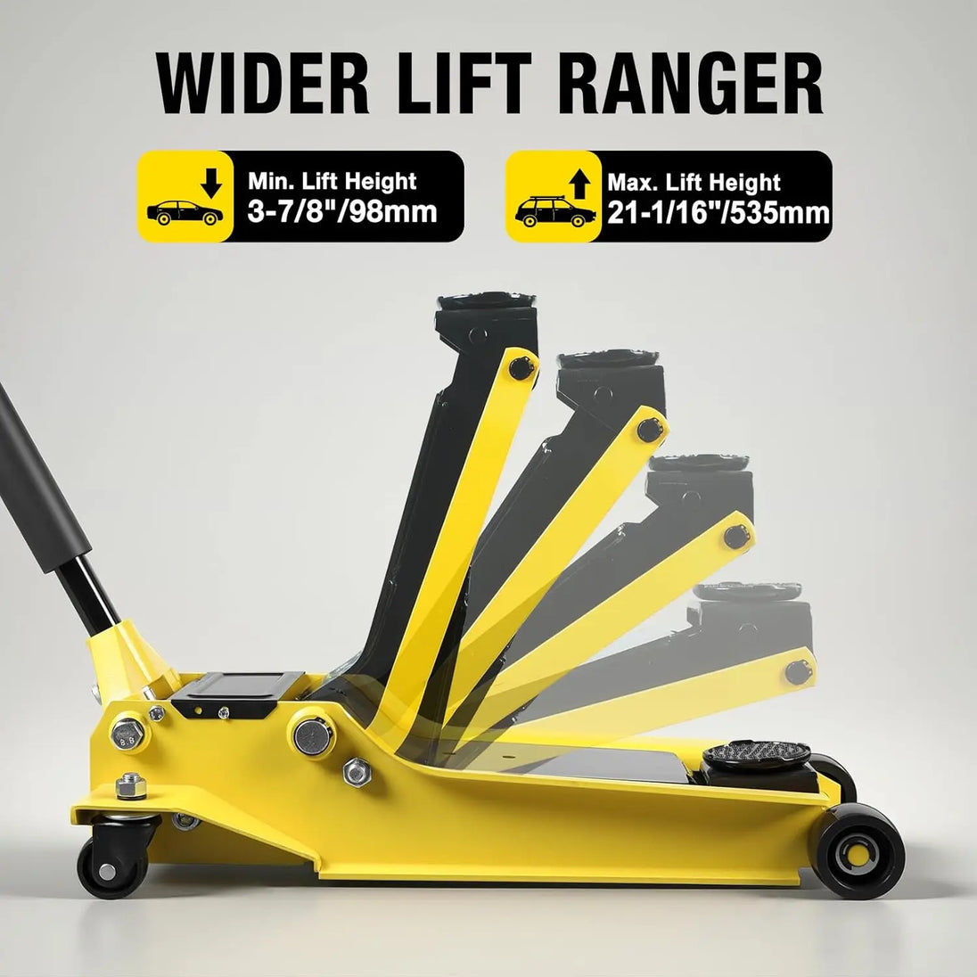 TCE Floor Jack 3.5 Ton Floor Jack Hydraulic Low Profile Floor Jack with Dual Piston Quick Lift Pump, Home and Workshop Car Maintenance for Various Vehicles, 3.5 Ton Capacity