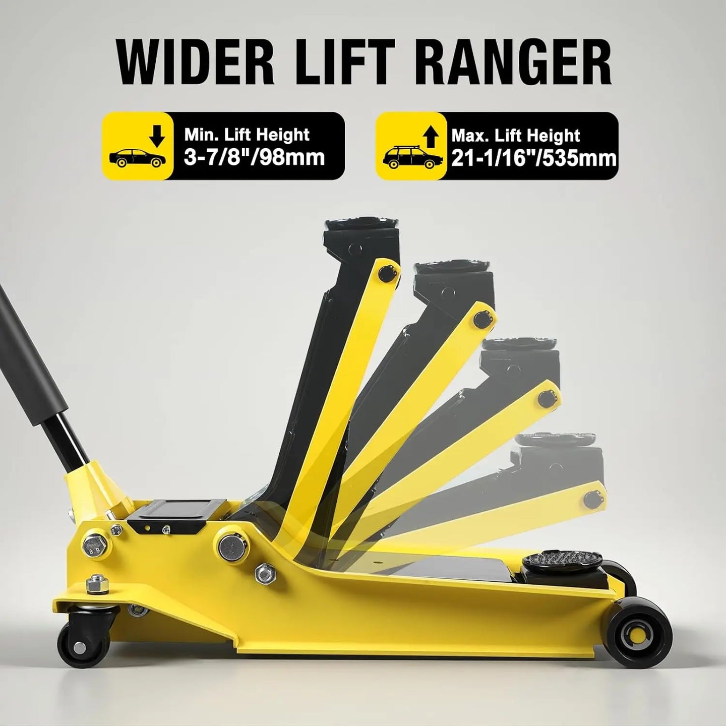 TCE Floor Jack 3.5 Ton Floor Jack Hydraulic Low Profile Floor Jack with Dual Piston Quick Lift Pump, Home and Workshop Car Maintenance for Various Vehicles, 3.5 Ton Capacity