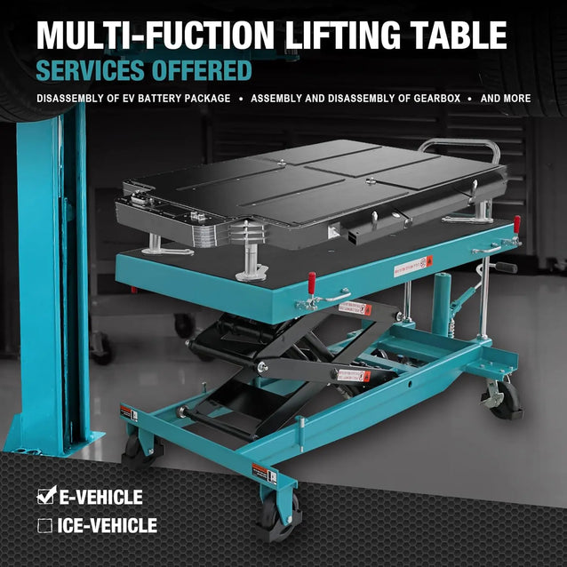 TCE 1 Ton Hydraulic Scissor Lifting Table Cart for Engine Motor Gearbo