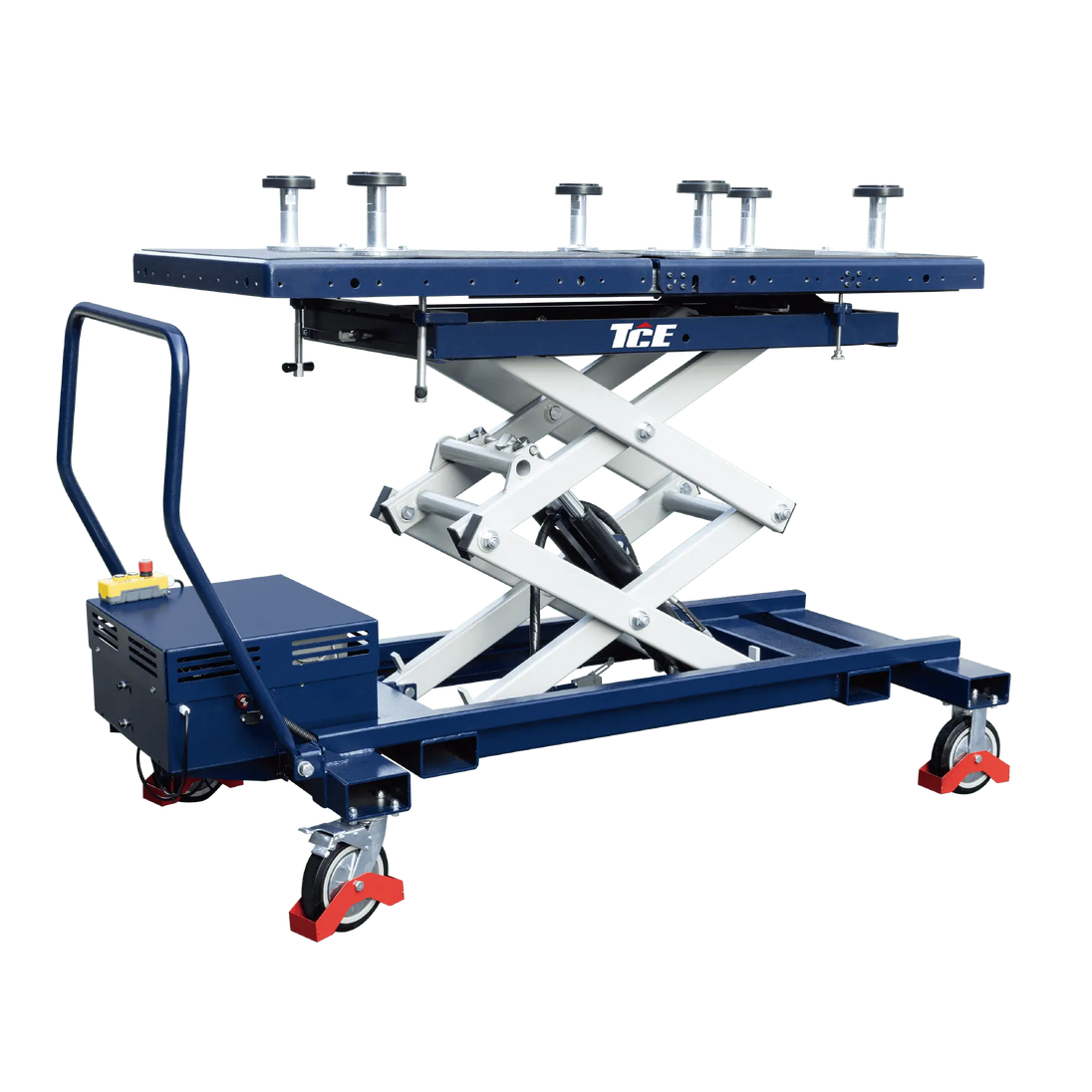 TCE Lift Table TCE 1.5 Ton Electric Scissor Platform Lifting Table Cart for New Energy Vehicles, 3 Year Warranty, ATDP15003-BL