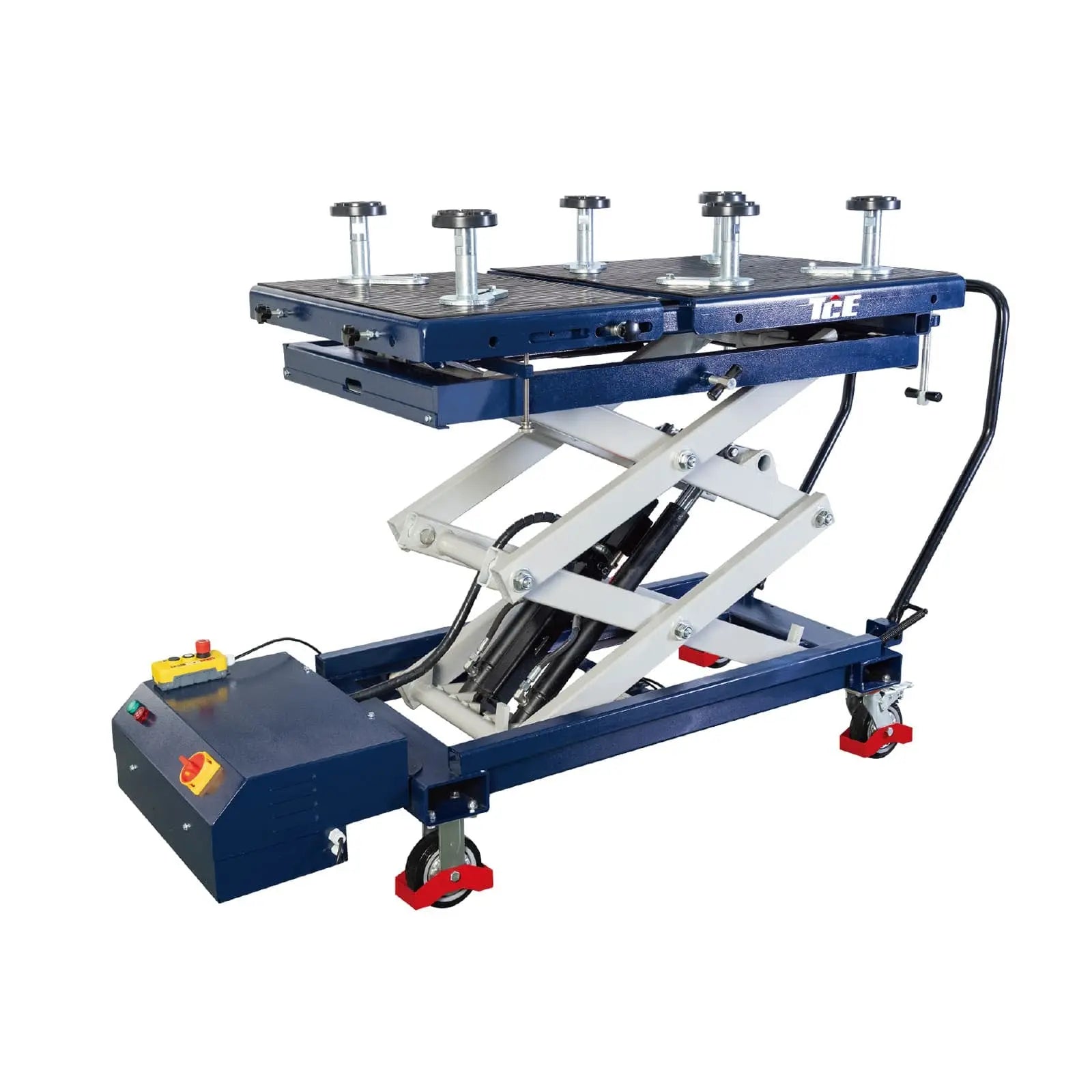TCE Lift Table TCE 2650LBS Electric Scissor Lifting Table Cart for EV Battery Engine Motor Gearbox, 3 Year Warranty, ASTDP12003-BL